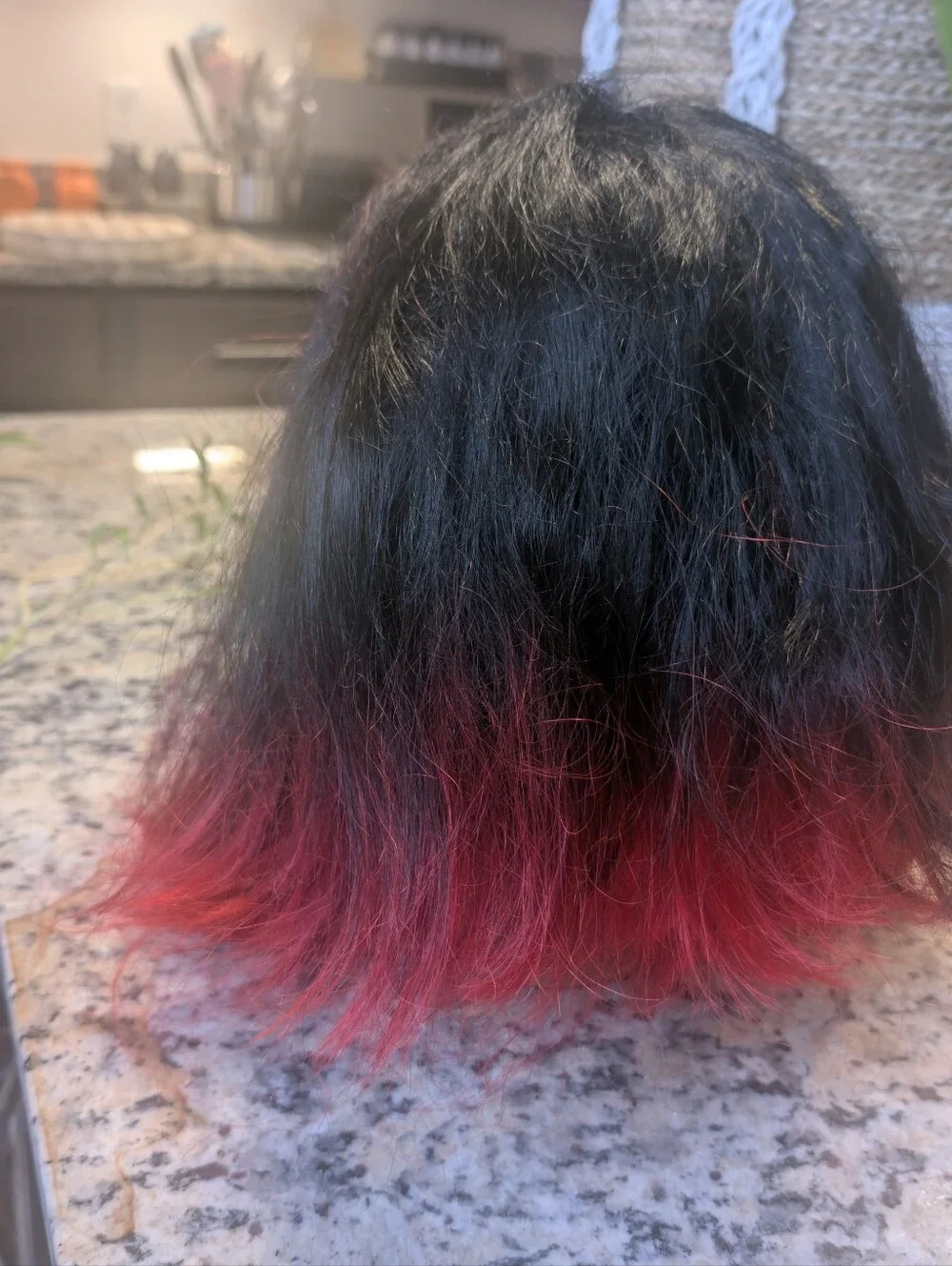 Black And Red Incognito Bob Wig